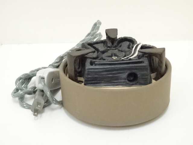 唐銅 鬼面風炉 釡師 佐藤清光 風炉師 釡谷寛斎 共箱 電熱器 道具